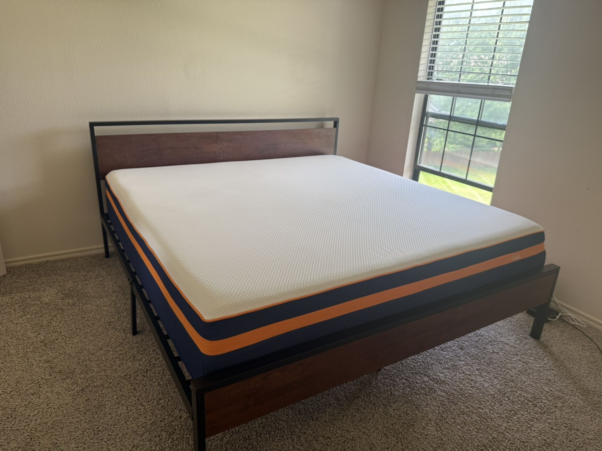King Size Mattress and Bedfrane