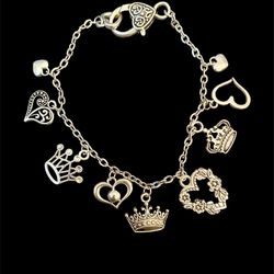 Handmade Queen Of Hearts Charm Bracelet Or Anklet!