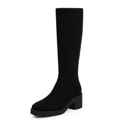 7.5 Modatope Black Suede Knee High