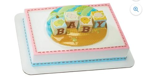 Baby Blocks Safari Babies Cake Topper 
