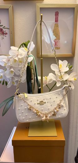 Coach White Quilted Leather Shoulder Bag