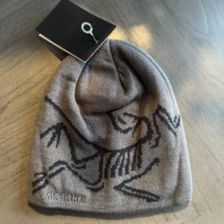 Grey and Black Bird Skeleton Beanie 