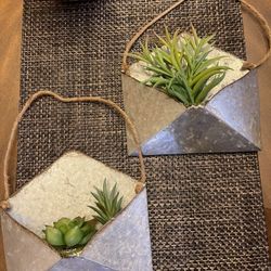Metal Envelopes With Succulents 
