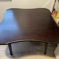Wood Dining Table. Folding Sides 