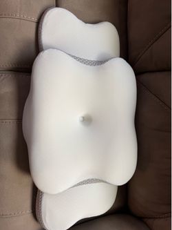 Memory foam neck pillow for sleep apnea, neck pain & snoring