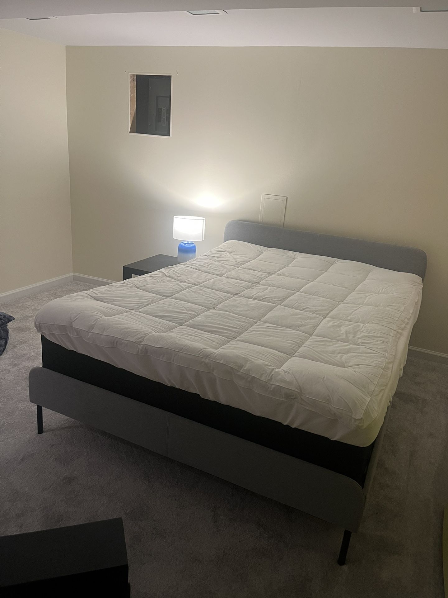 Queen Size IKEA Mattress, Bed Frame, Box Spring