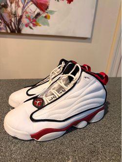 Jordan kids white and red sneakers SIZE 3 YOUTH