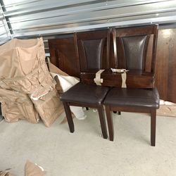 Dinette  set wood four chairs and a large table, a set