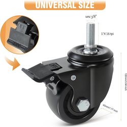 3 Inch Heavy Duty Threaded Stem Casters