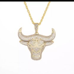 Chicago Bulls Ice Gold Chain Diamonds