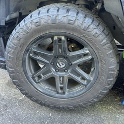 Fuel SLAYER 20" Matte Black 6 Lug 9,1 Offset Plus Nitro Ridge Grapplers 600 Miles 