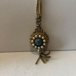 Vintage Pendant Watch Necklace With Chain