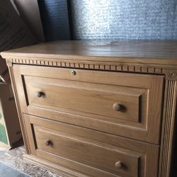 Wood File Cabinet 