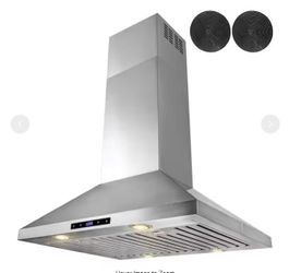 30 in. Convertible Kitchen Island Mount Range Hood