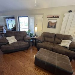 Over side Chair, Loveseat And Ottoman 