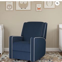 Baby Relax Robyn 2-in-1 Nursery Rocker Recliner, Blue Linen