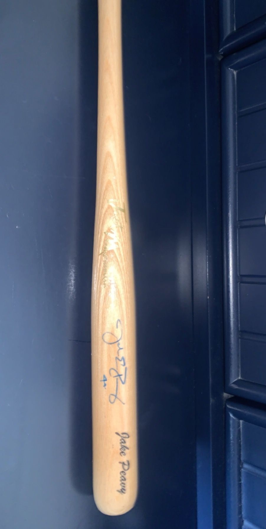 Autographed mini baseball bat Jake Peavy