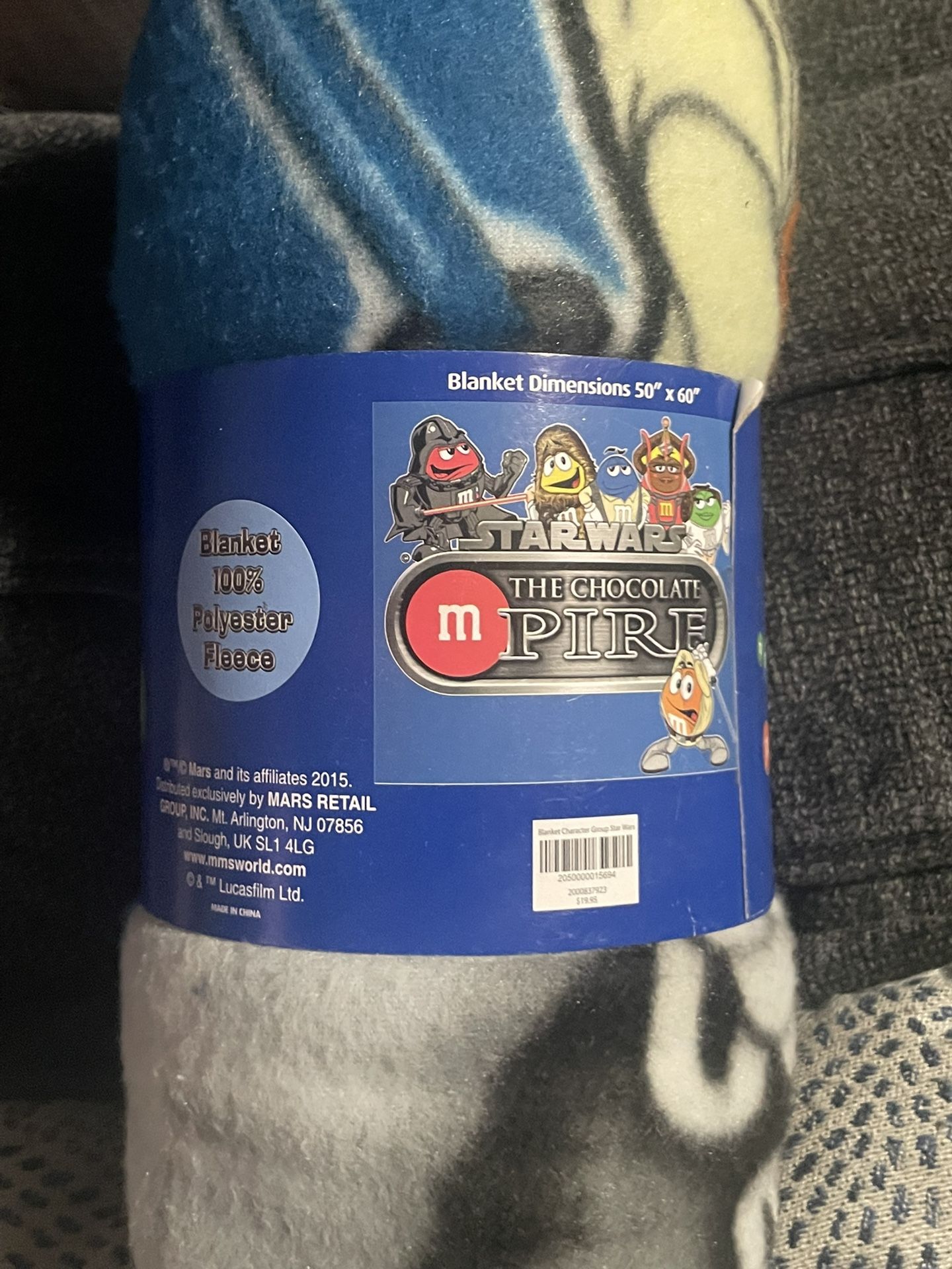 M&M Star Wars Fleece Blanket.. NEVER USED!!