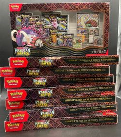 Pokemon - Paldean Fates Great Tusk ex & Iron Threads ex Premium Collection