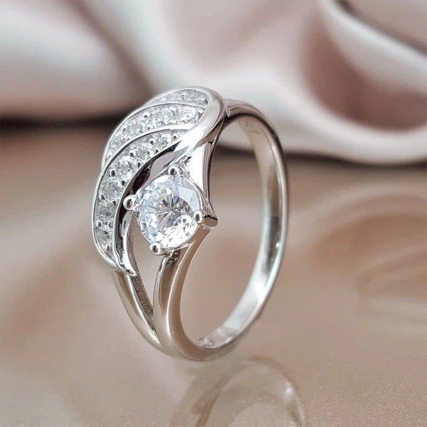 "Lovely Zircon Full Filled Romantic Angel Wings Wedding Ring for Women, PD336
 

