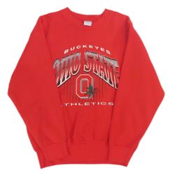 SALEM SPORTS VINTAGE 90'S RED OHIO STATE BUCKEYES CREWNECK SWEATSHIRT M.