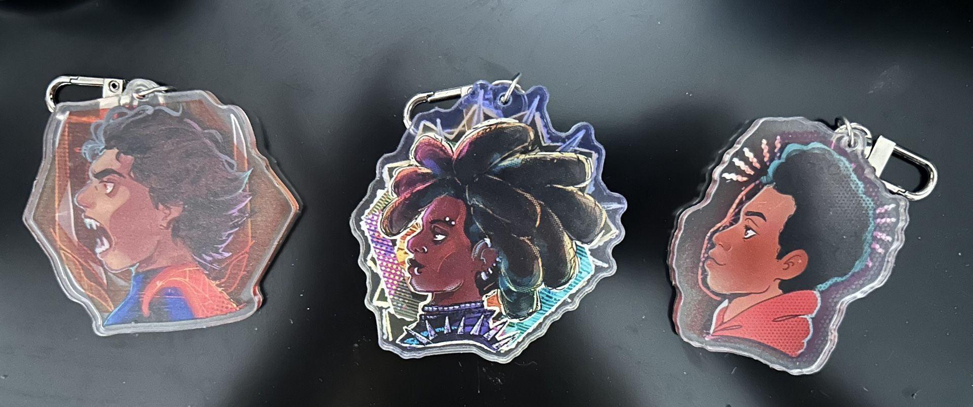 Spider-Verse Double-Sided Keychains - Make Offer