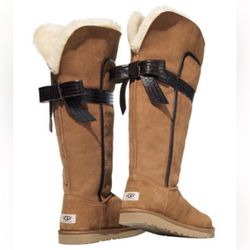 UGG Women's Genevieve Suede Boots Brown Size 9