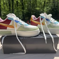 Nike Air Force 1 Fontanka Sail/Sunset/Pomegranate/Saturn Gold Women’s 8.5