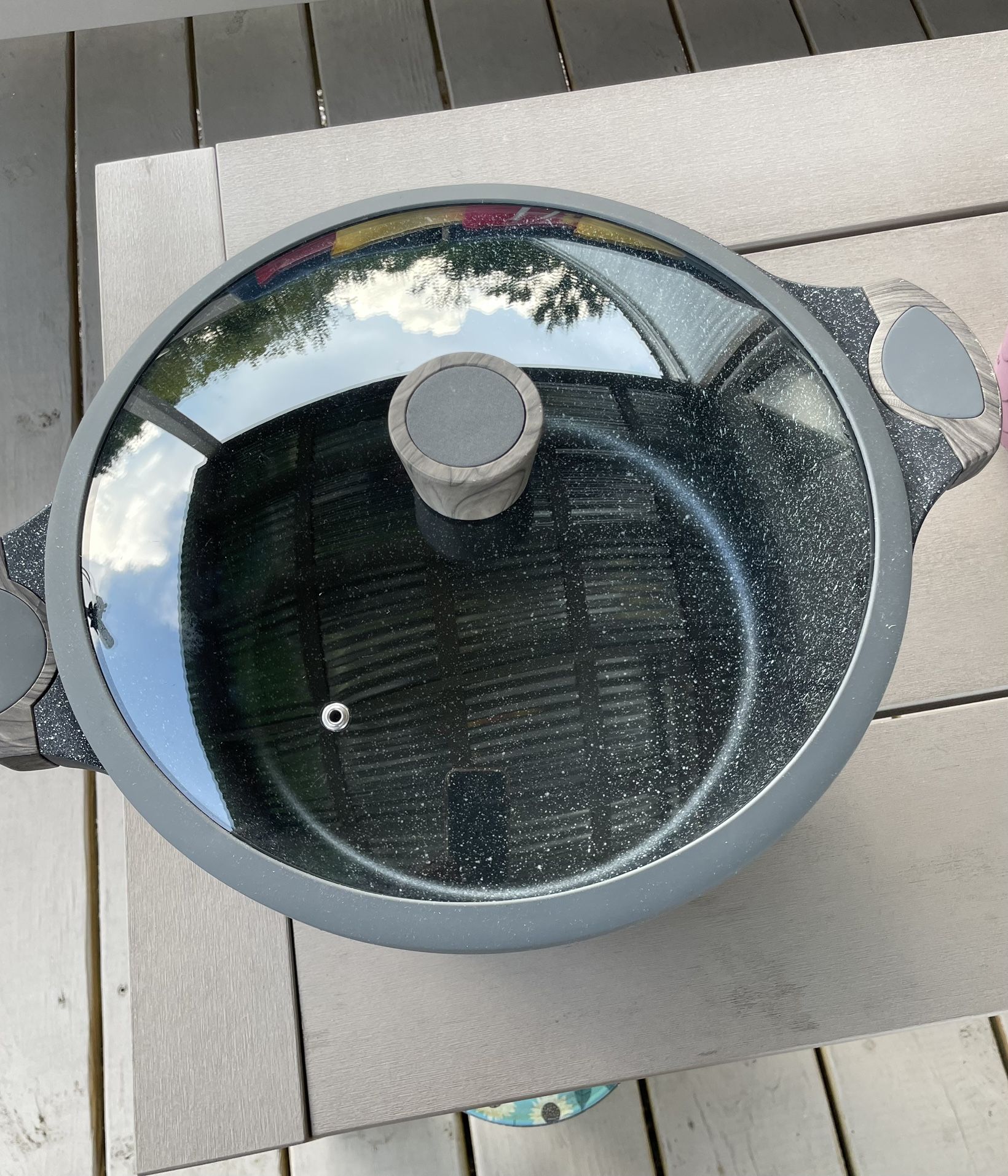 Deane & White D&W Casserole Stock Pot Nonstick With Lid 10.3-QT, 12.5” C..