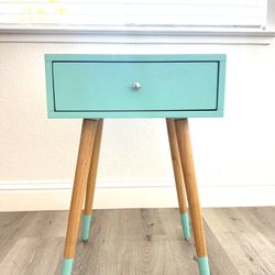 Tiffany-blue Nightstand/Side Table