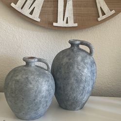 Rustic Grey Vases