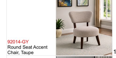 New. Accent Chair. Gray.