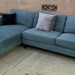 L-Shaped Fabric Sectional Sofa