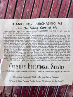 Children’s Christian Educational Tapes