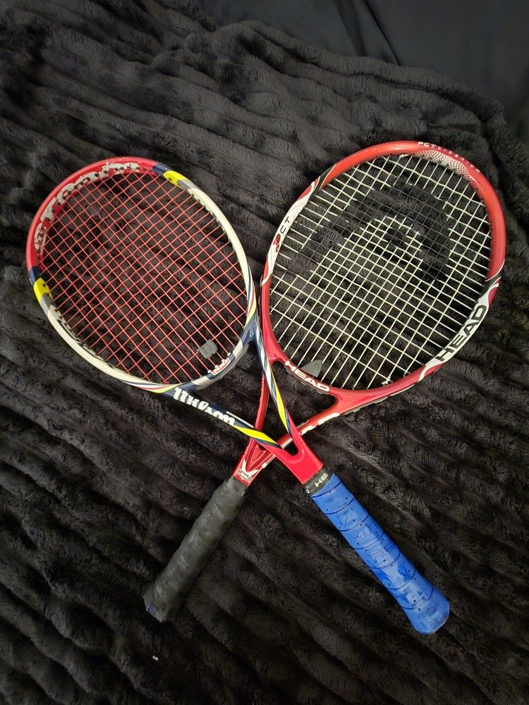 Wilson and HEAD tennis rackets