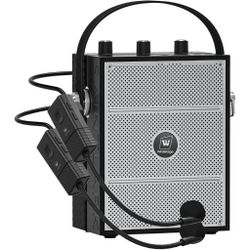 50W Voice Amplifier with 2 Mics,Microphone with Speaker

Portable Sound System with Microphone,Bluetooth Speaker Megaphone for Teachers, Classroom, Ou