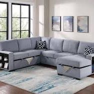 New 92x119x60 Sleeper Sectional Couch With Storage / Free Delivery 