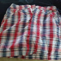 Skort Woman's Size 8 Plaid Red White Blue