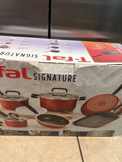 Tramontina 12 Piece Nonstick Cookware Set - Red - Aluminum Construction, Dishwasher