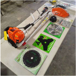 NEOTEC GX35 4-stroke gas brush cutter and string trimmer kit in original box.
