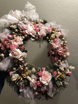 Victorian Christmas Wreath Handcrafted