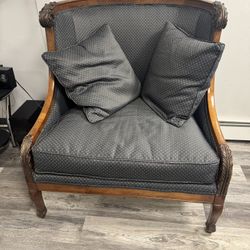 1-2 Barrel Chair Newly Reupholstered