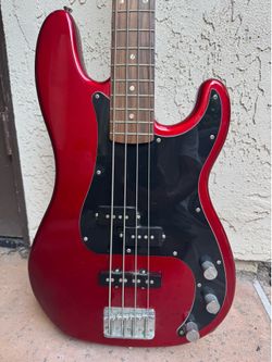 Squier Precision Bass with P/J pi ckups  Affinity series Mint condition Metallic Red