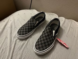 vans classic slip o black/PEWTER CHECKERBOARD US MEN SIZE 7