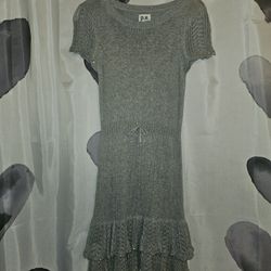 Sweater Dress with Ruffle Hem Size 12