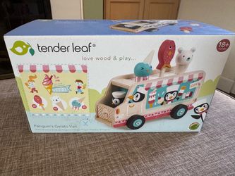 Wooden ice cream truck toy