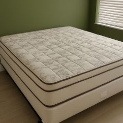 New King Mattress And Box Springs Bed Frame Is Not Included 