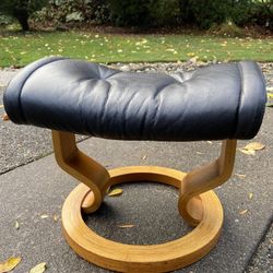 Vintage Ekornes Stressless Leather Ottoman