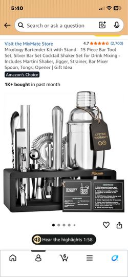15-Piece Bartender Kit