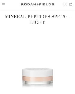 RODAN & FIELDS Enhancements Mineral Peptides- SPF 20 - Light